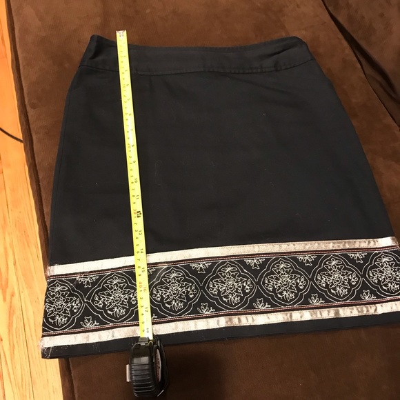 Geoffrey Beene Black Mini Skirt With small Pockets Size 2 - Picture 8 of 12